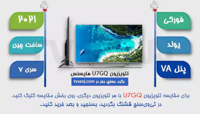 تلویزیون یولد فورکی هایسنس 65U7GQ